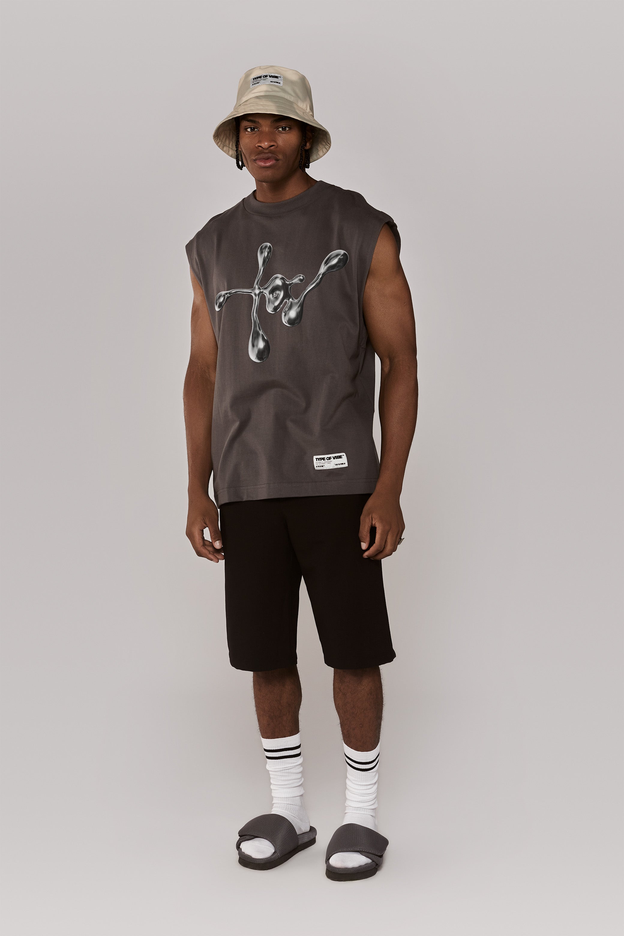 MONOGRAM TANK / GRAY