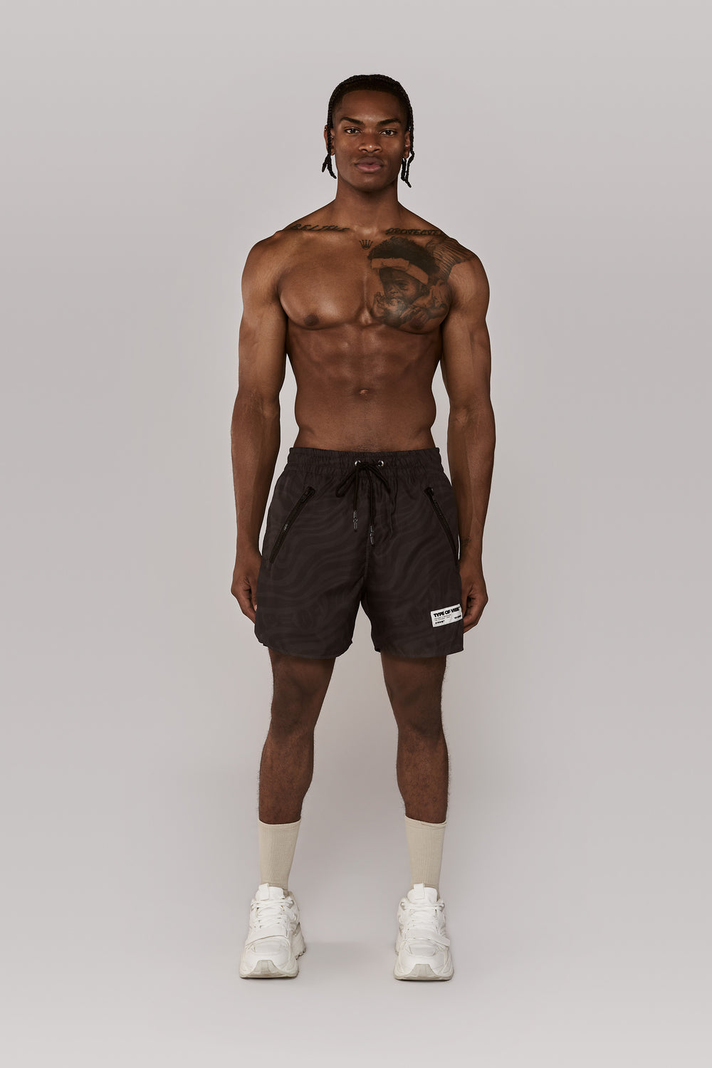 SWIMTRUNKS / ZEBRA BLACK
