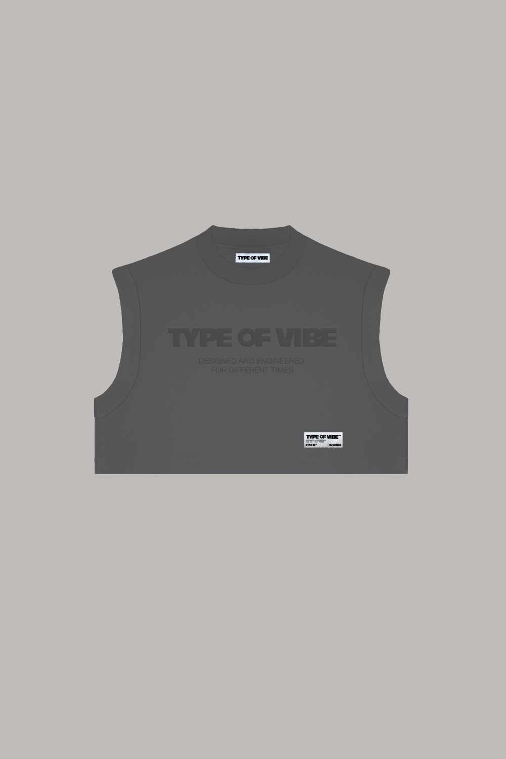 TYPE OF VIBE DT CROP TOP / GRAY