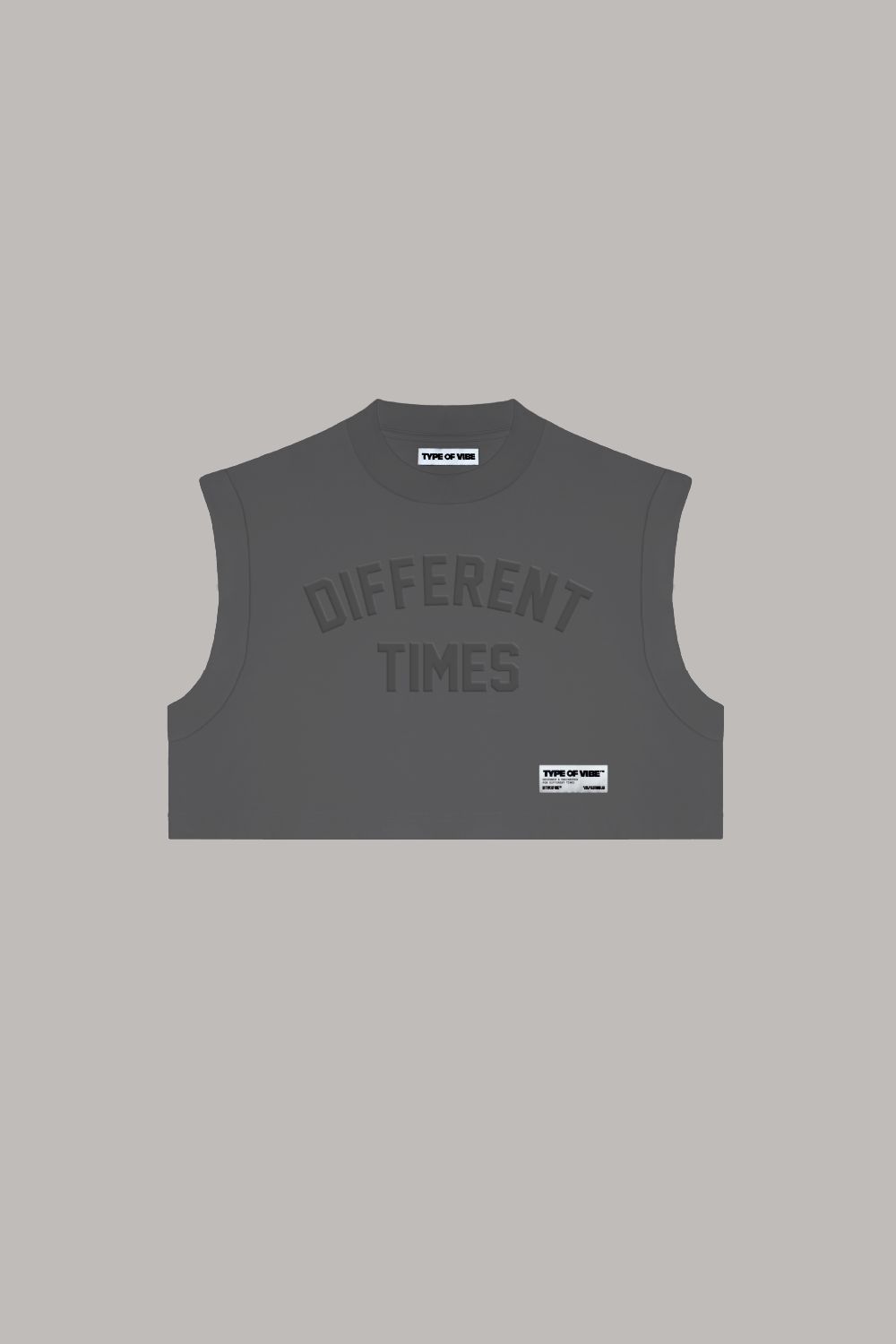 DIFFERENT TIMES CROP TOP / GRAY