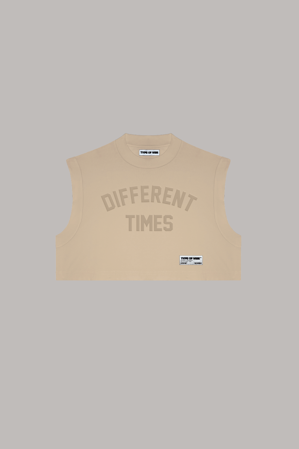 DIFFERENT TIMES CROP TOP / CAMEL