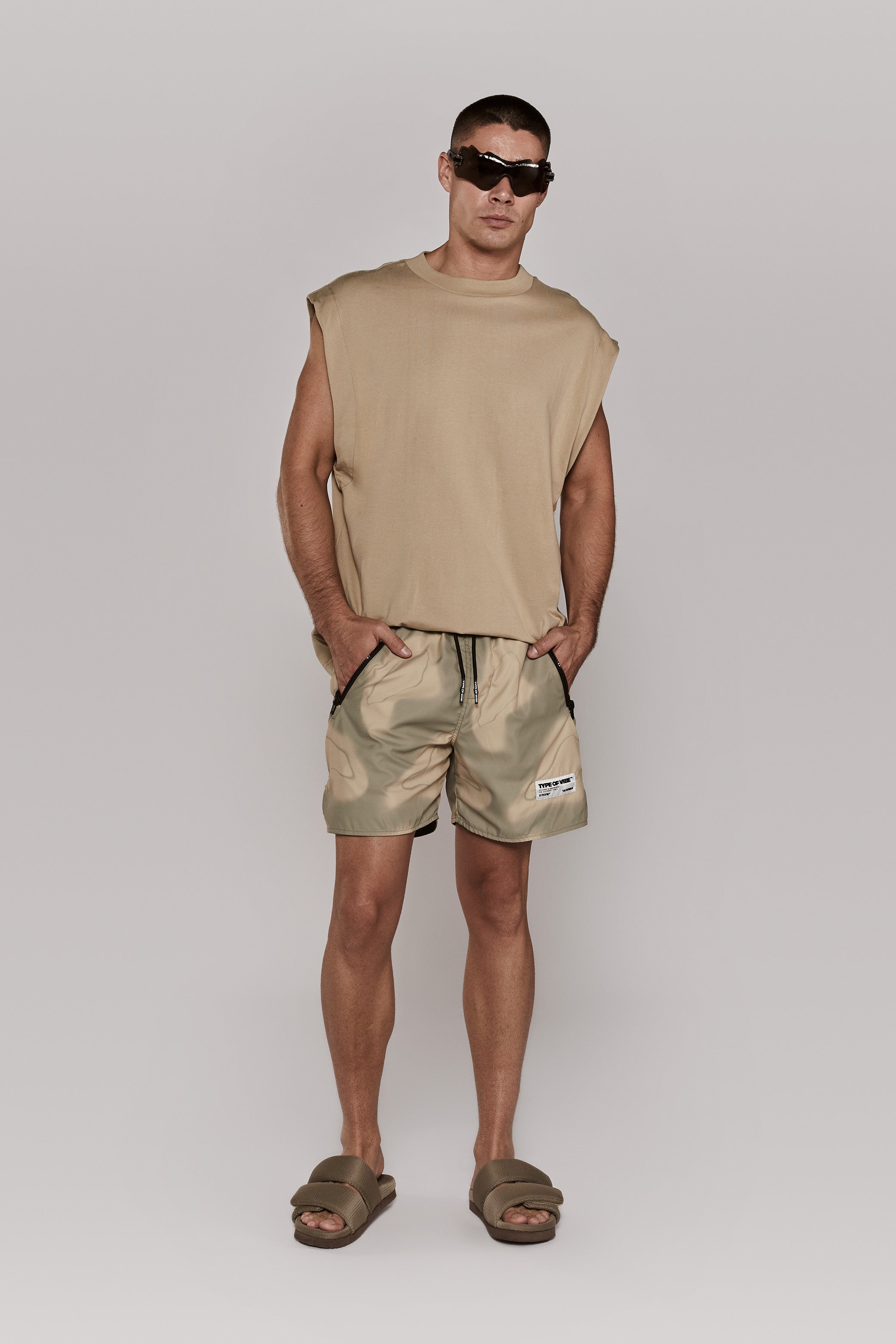 SWIMTRUNKS / CAMO CAMEL