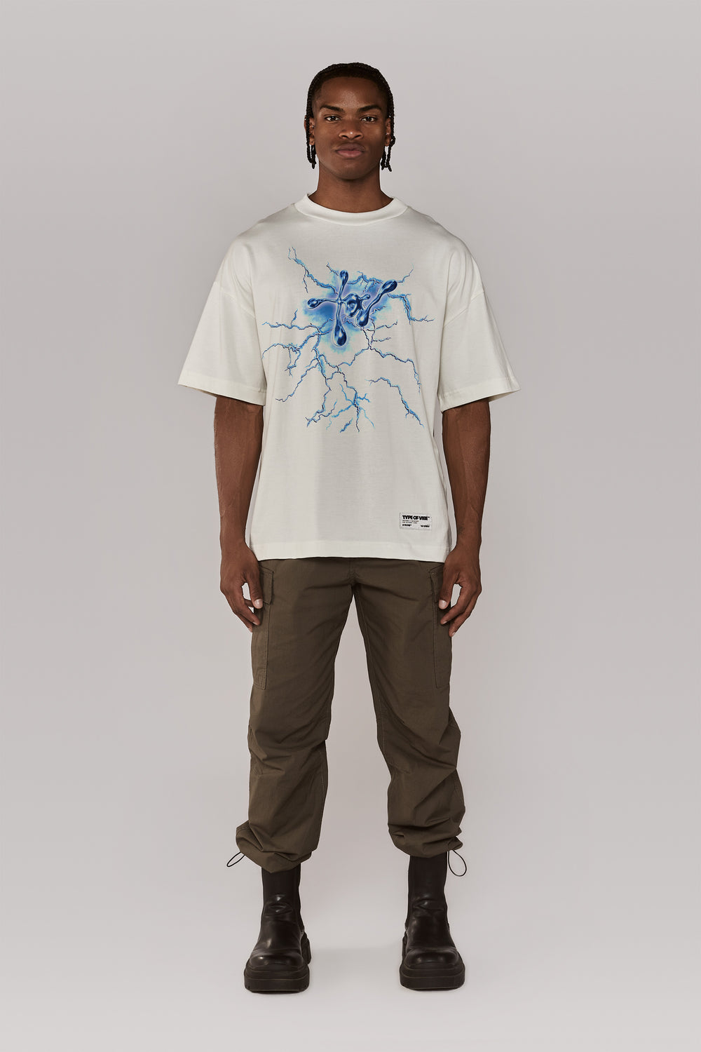 LIGHTNING T-SHIRT / CREAM