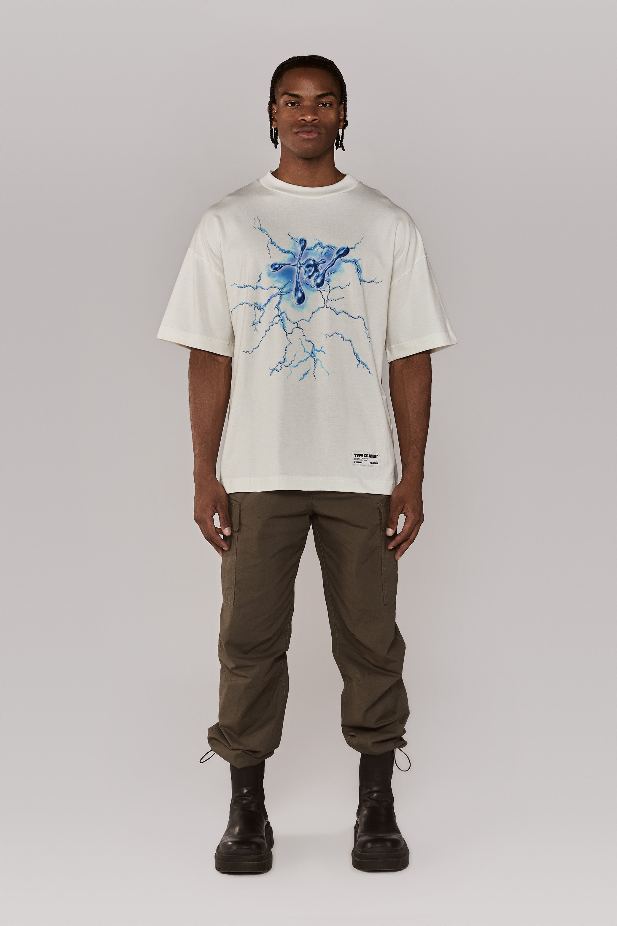 LIGHTNING T-SHIRT / CREAM